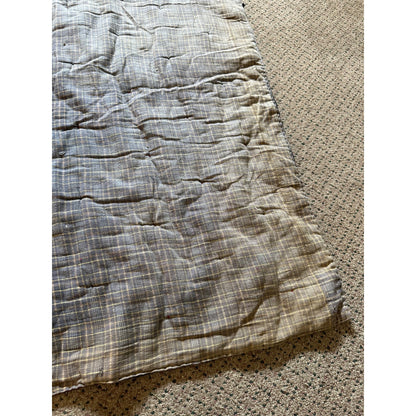 Antique Primitive Handmade Patchwork Quilt 56" x 70" Farmhouse Rustic Sheep's Wool