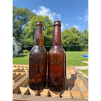 (2) Early Pabst & Blatz 1920s-1930s Beer Bottles Milwaukee Wis Amber Brewerys