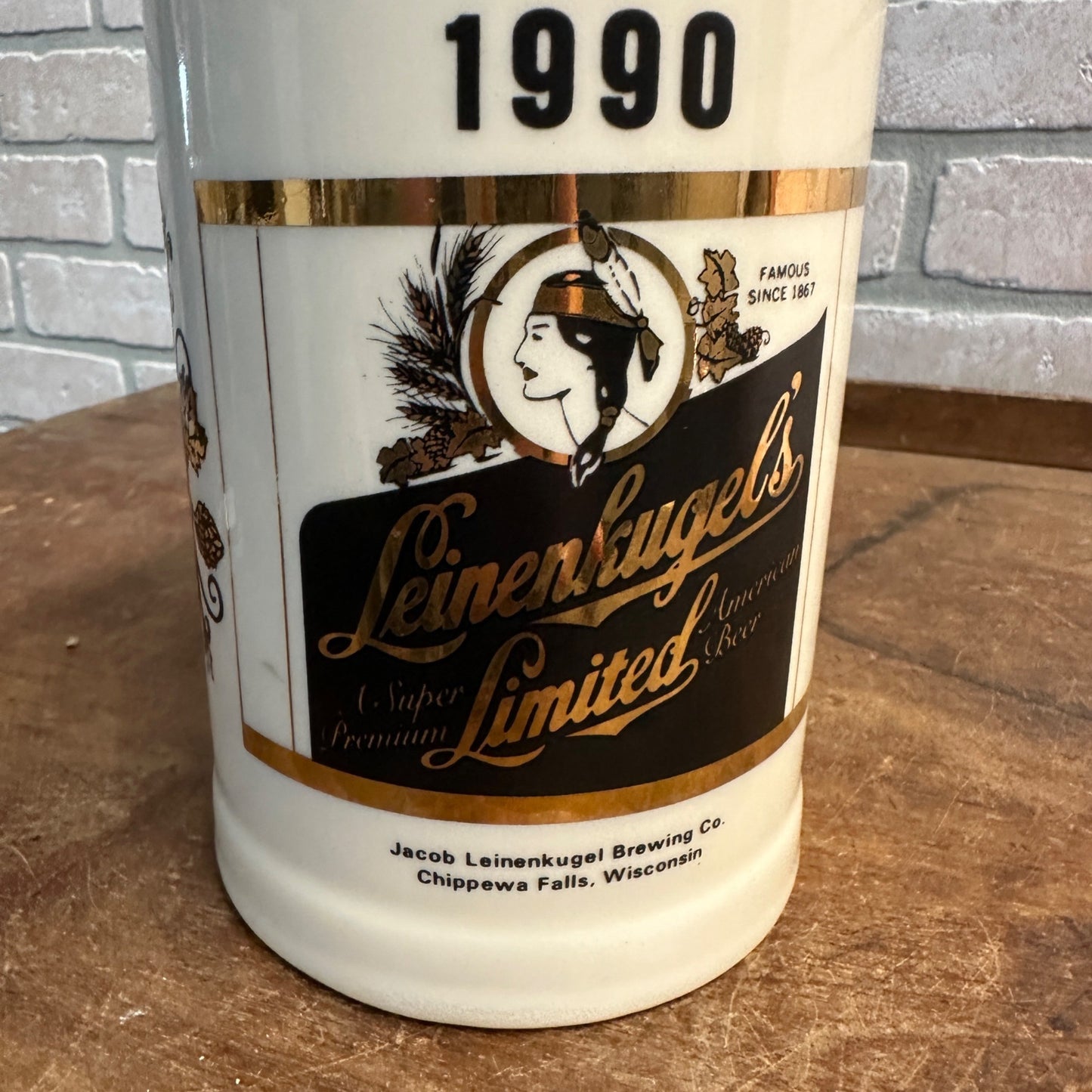 1990 Leinenkugel Limited Edition Beer Stein/Limited Of 1800 #1/1800