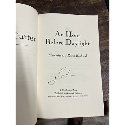 Jimmy Carter SIGNED "An Hour Before Daylight" Hardcover Book Autographed