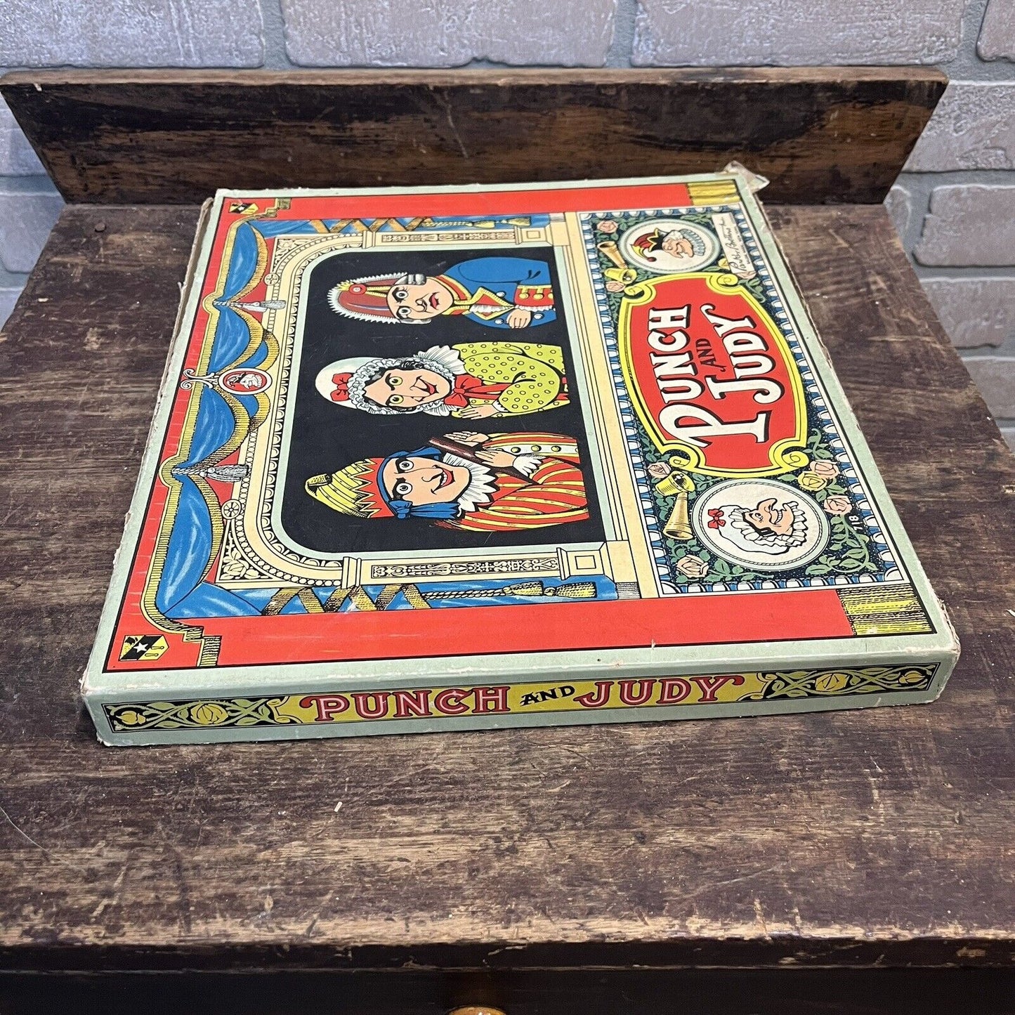 RARE Vintage 1930 Punch and Judy Parker Brothers Board Shooting Target Game