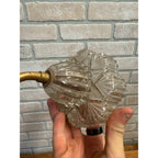 Vintage Glass & Brass Wall Sconce Lamp Fixture Art Deco Design Restorers Project