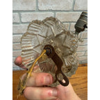 Vintage Glass & Brass Wall Sconce Lamp Fixture Art Deco Design Restorers Project