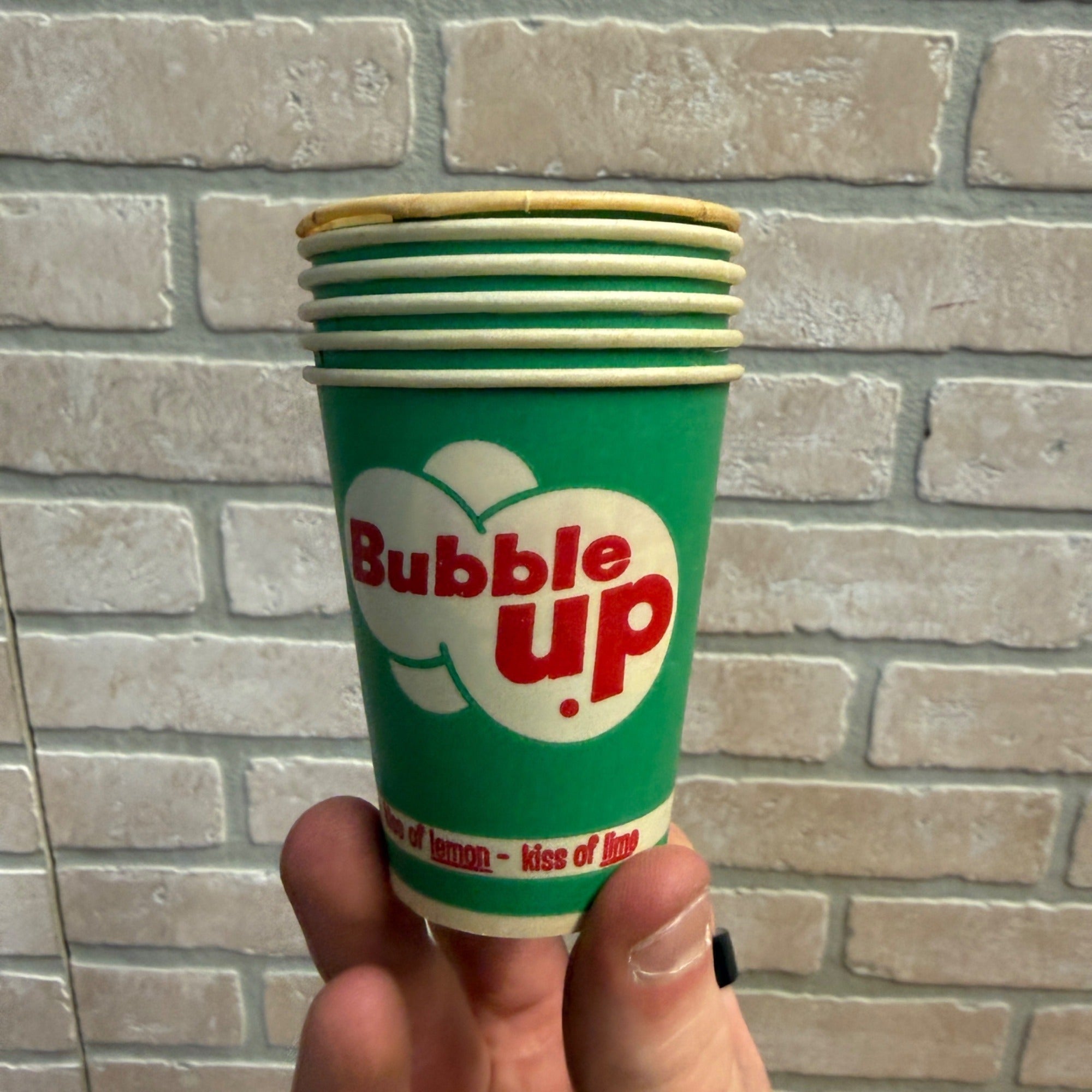 Vintage Lot Bubble Up Soda Advertising Sample Promo Taster Wax Cups