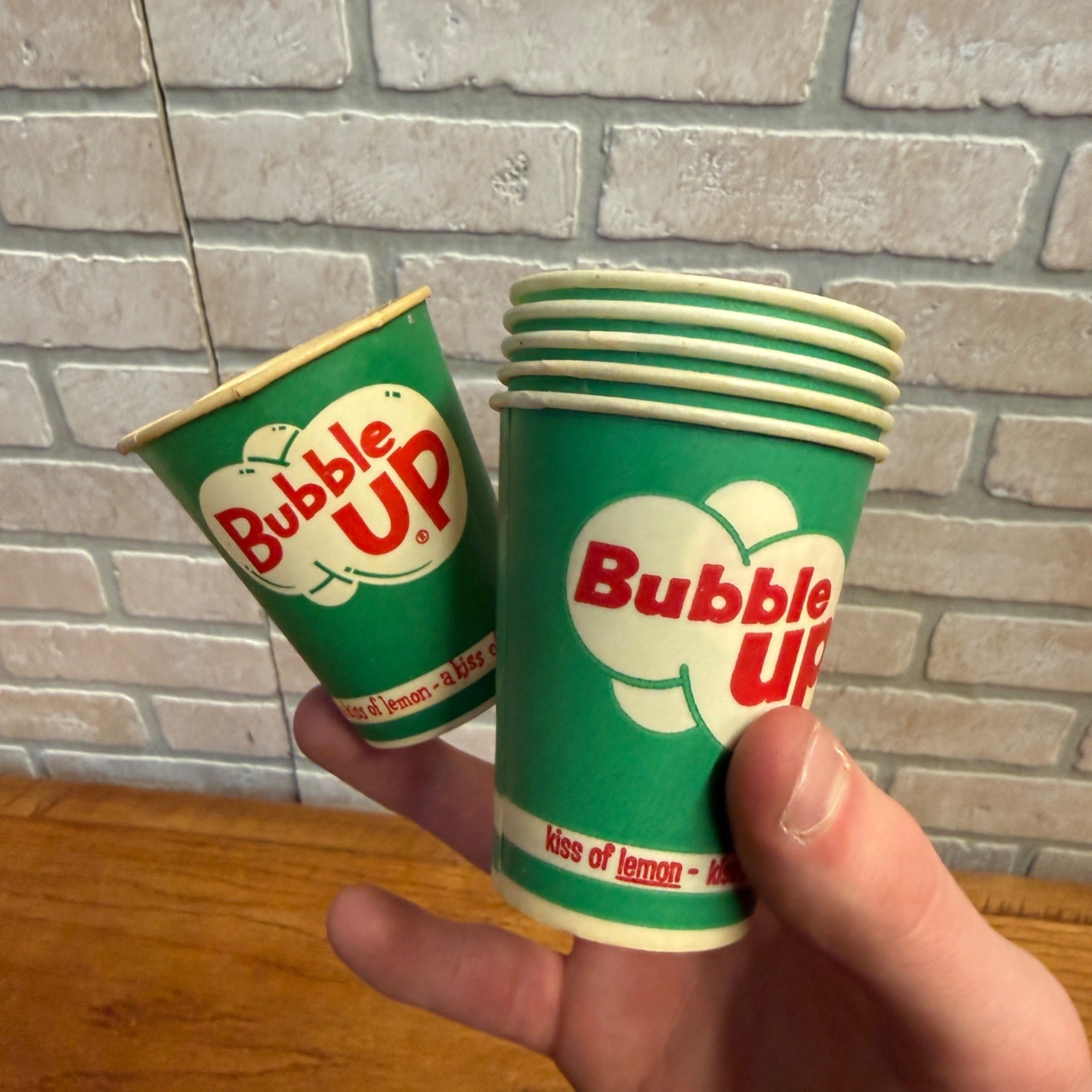 Vintage Lot Bubble Up Soda Advertising Sample Promo Taster Wax Cups