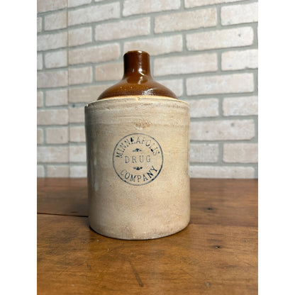 EARLY 1900S RED WING STONEWARE MINNEAPOLIS DRUG COMPANY ADVERTISING 1 GAL. JUG