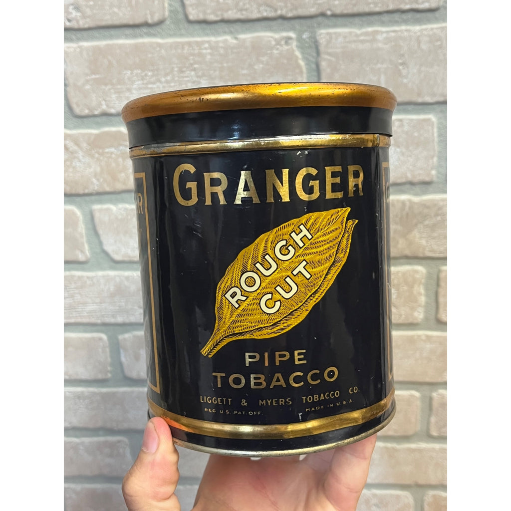 Vintage Granger Round Tobacco Tin EMPTY Liggett & Myers Pointer Dog Advertising
