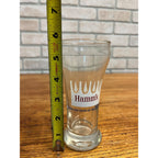 Vintage Hamm’s Beer Pilsner Glass 5-5/8" Tall White Crown Barware Sky Blue Waters