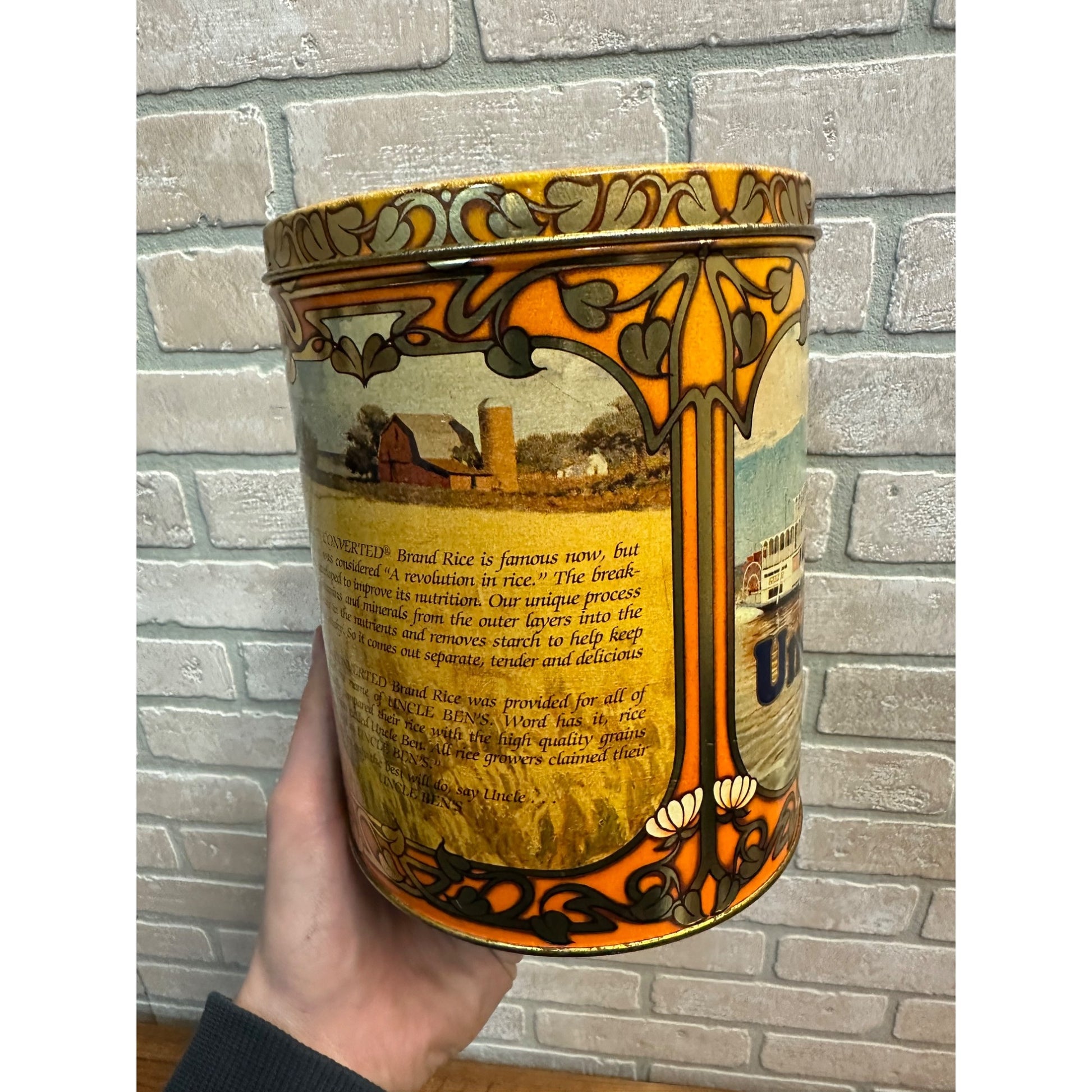 Vintage Uncle Ben's Rice 40th Anniversary Collectible Canister Can Tin (Empty)