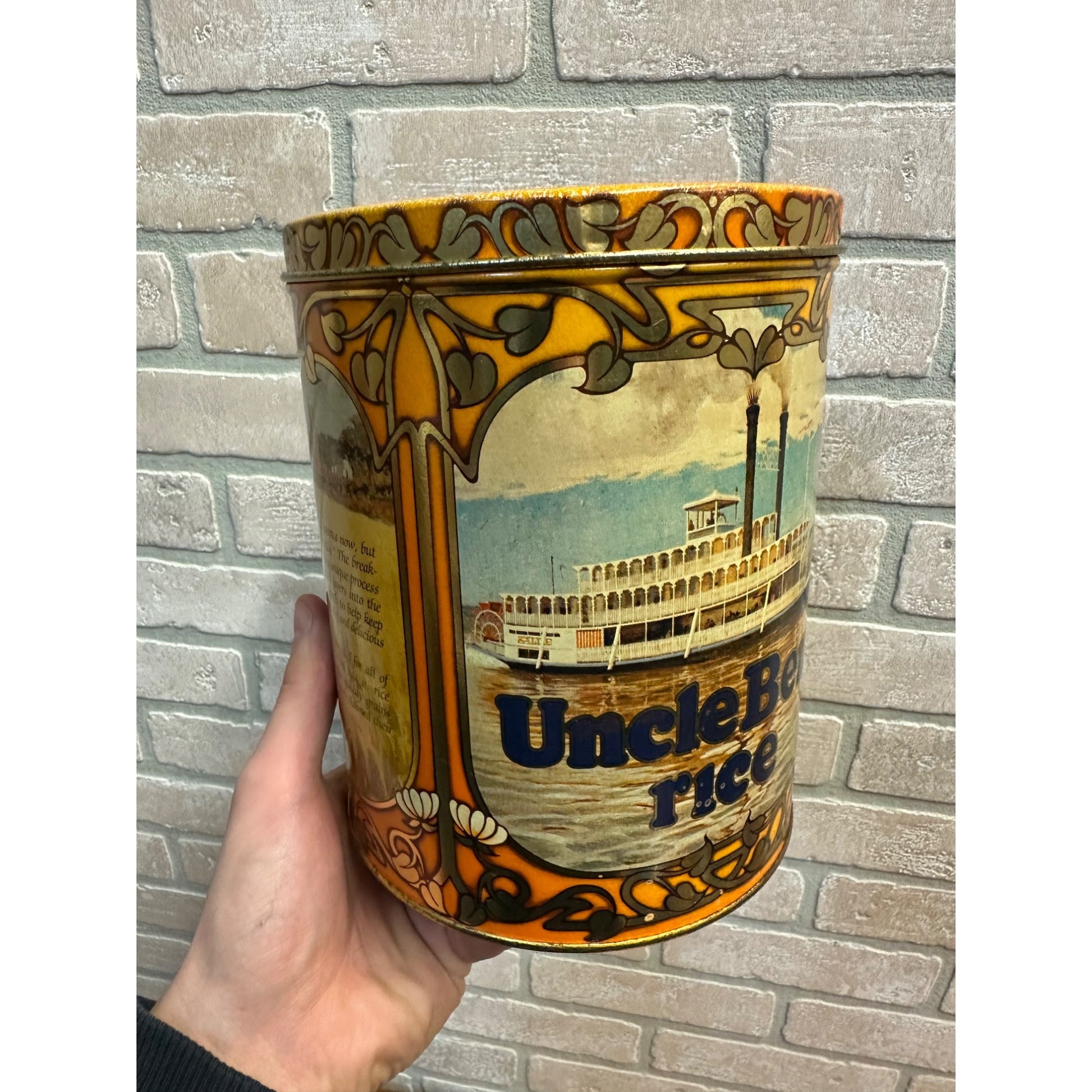 Vintage Uncle Ben's Rice 40th Anniversary Collectible Canister Can Tin (Empty)