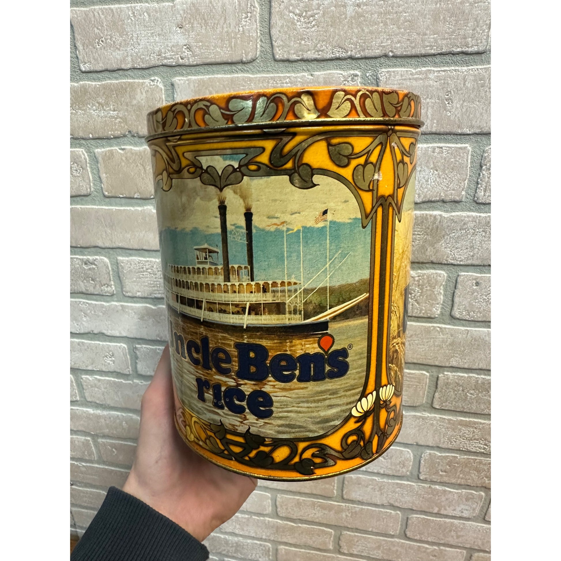 Vintage Uncle Ben's Rice 40th Anniversary Collectible Canister Can Tin (Empty)
