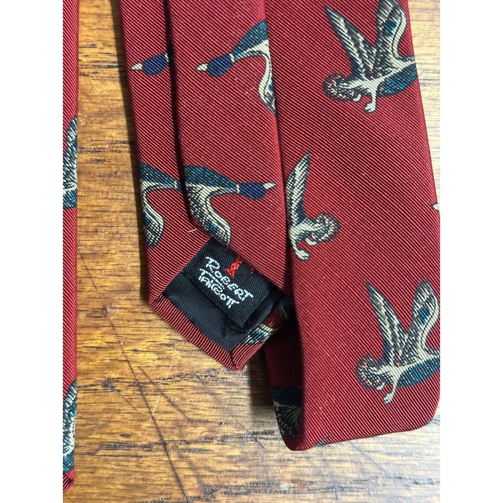 Vintage Robert Talbott Ducks in Flight Men's Luxury Neck Tie Silk Gallagher 57"