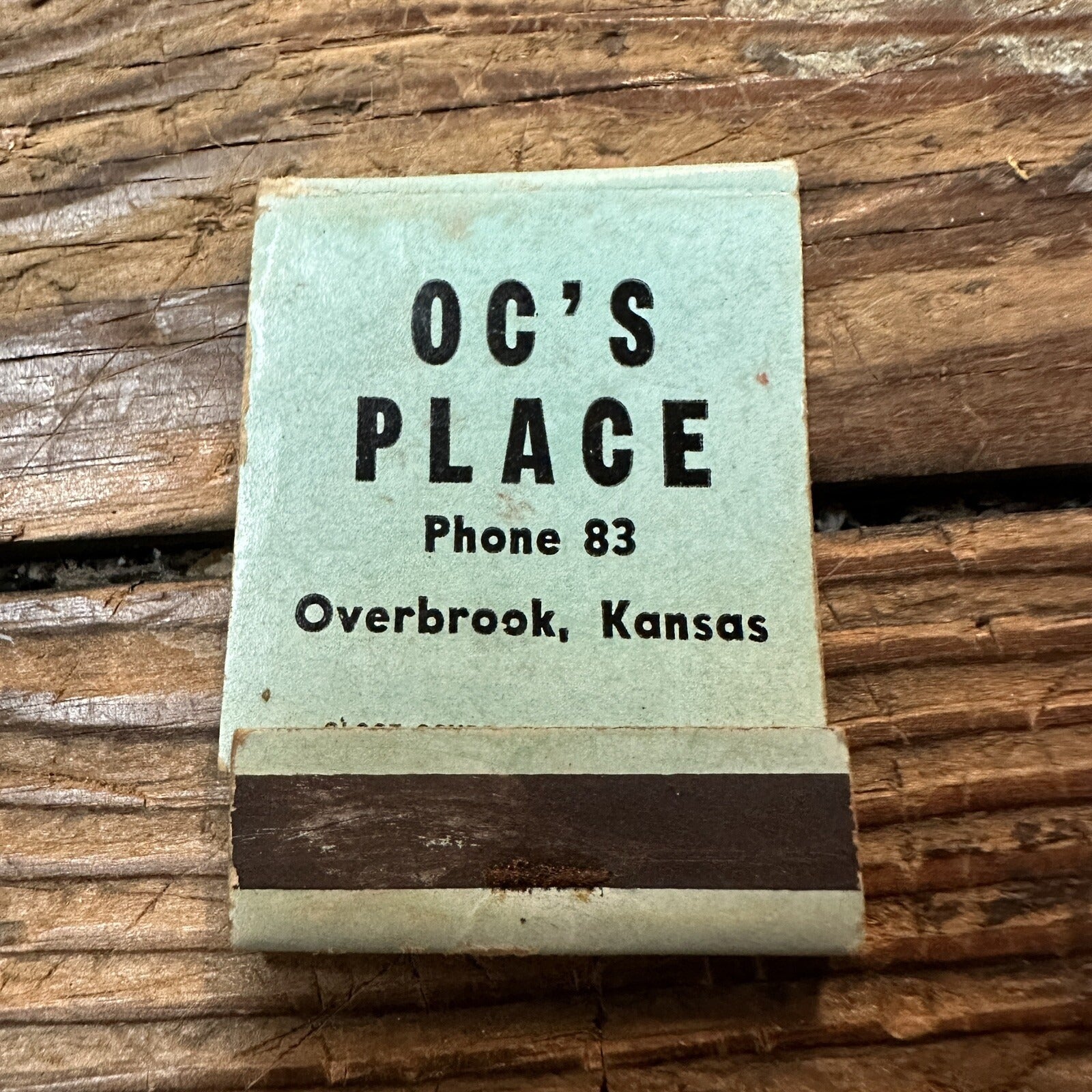 Vintage Advertising Matchbook - OCs Place Overbrook Kansas Tavern Bar