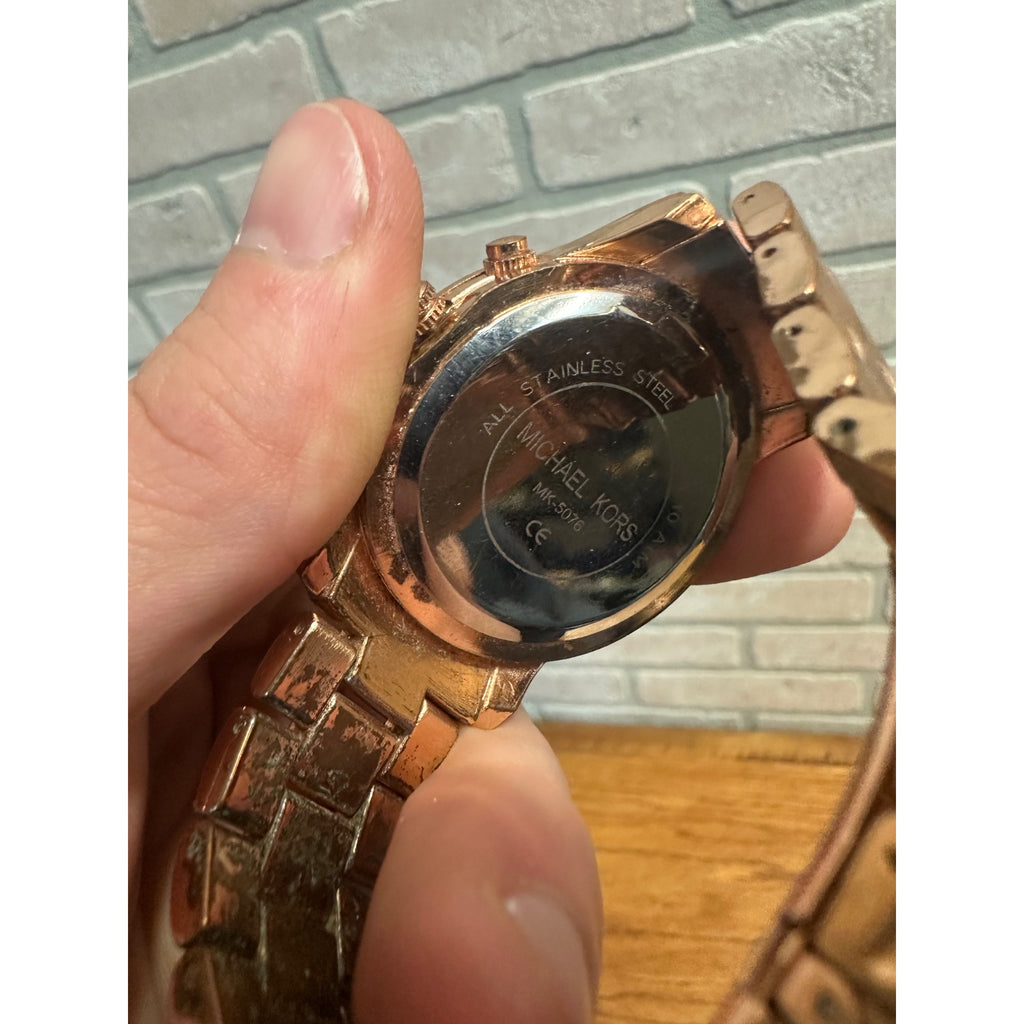 Michael Kors Gold-Tone Wrist Watches Unisex MK3039 + MK-5076