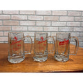 (3) VINTAGE LEINENKUGELS BEER HEAVY GLASS MUG LIBBEY THUMB HOLD 12oz