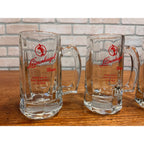 (3) VINTAGE LEINENKUGELS BEER HEAVY GLASS MUG LIBBEY THUMB HOLD 12oz