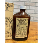 Vintage Aquasol Aquasole Elixir Bottle and Box Medicine Collectible