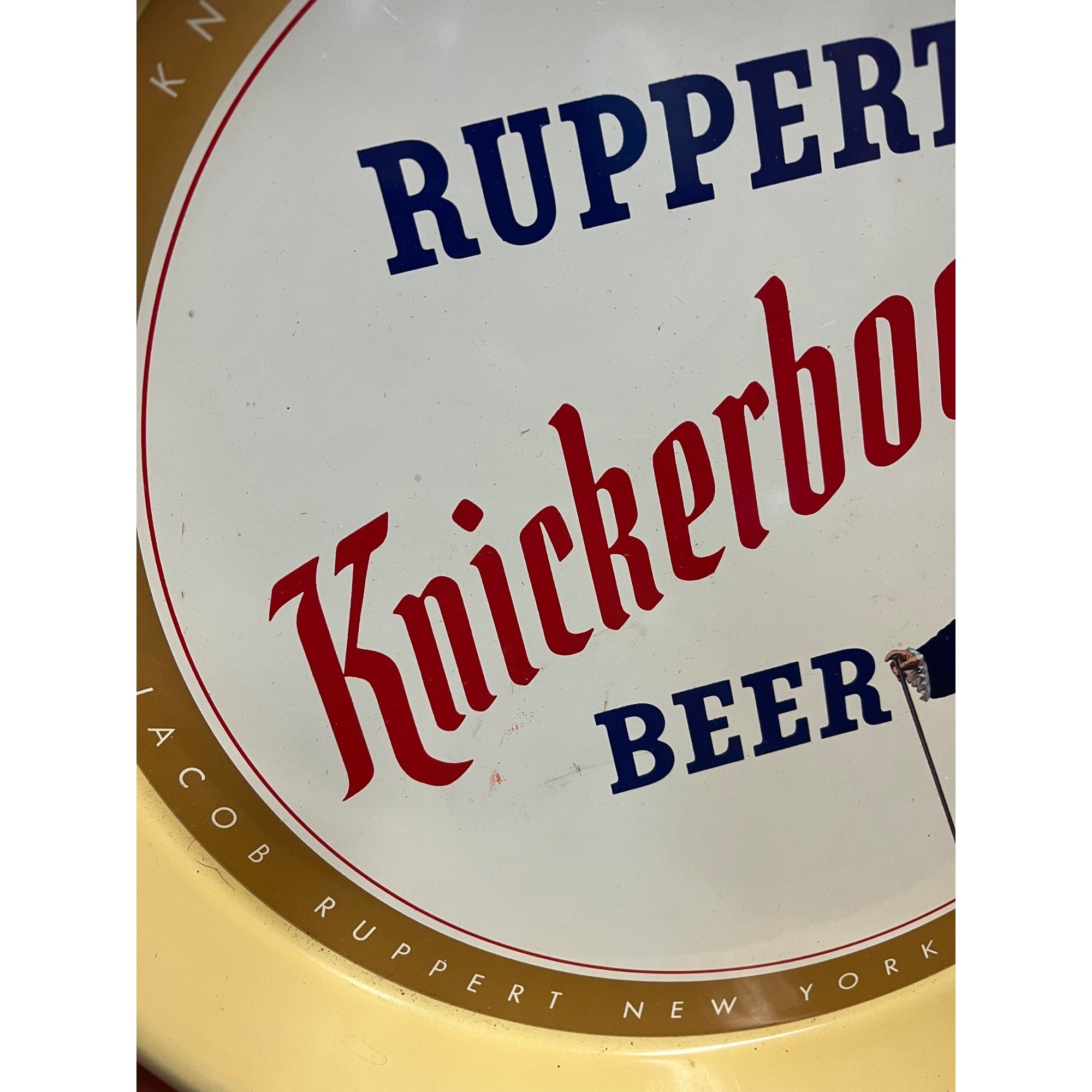 Vintage Ruppert Knickerbocker Beer Serving Tray Advertising New York