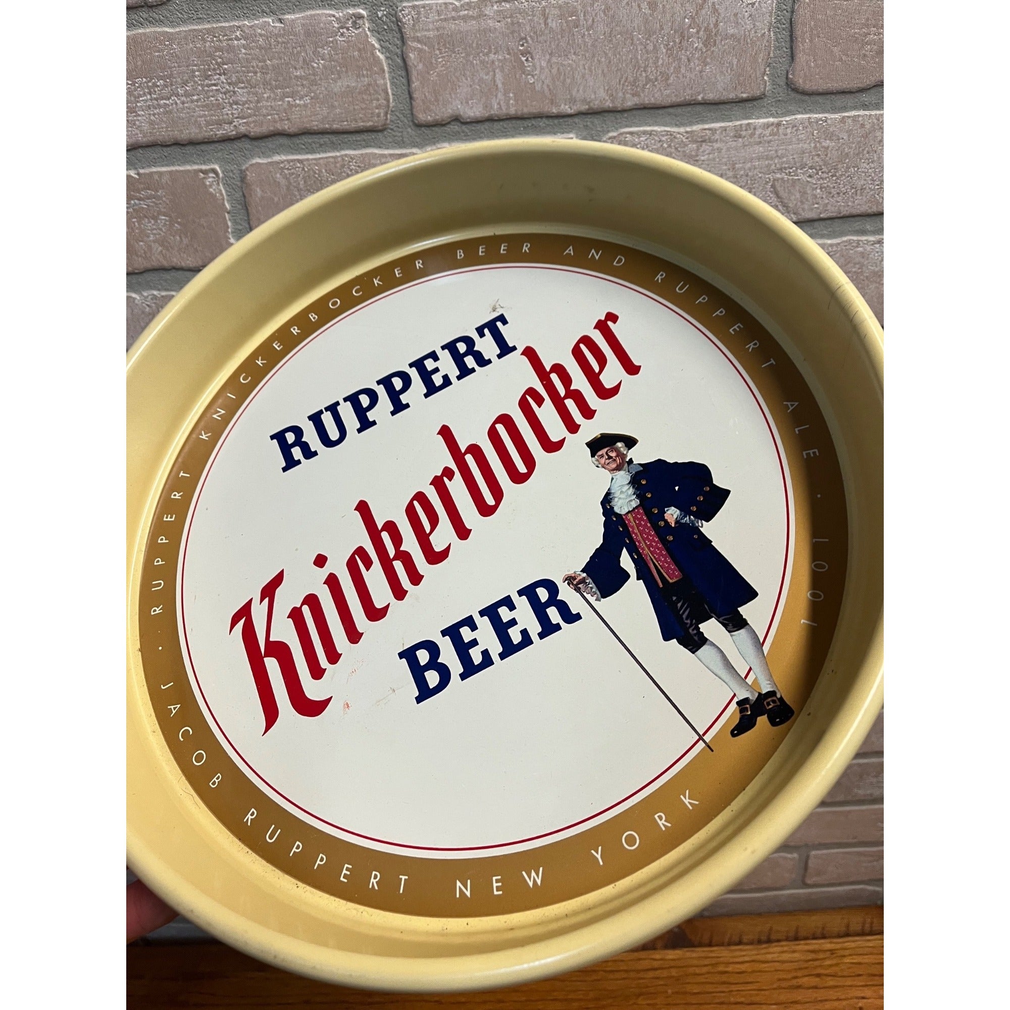 Vintage Ruppert Knickerbocker Beer Serving Tray Advertising New York