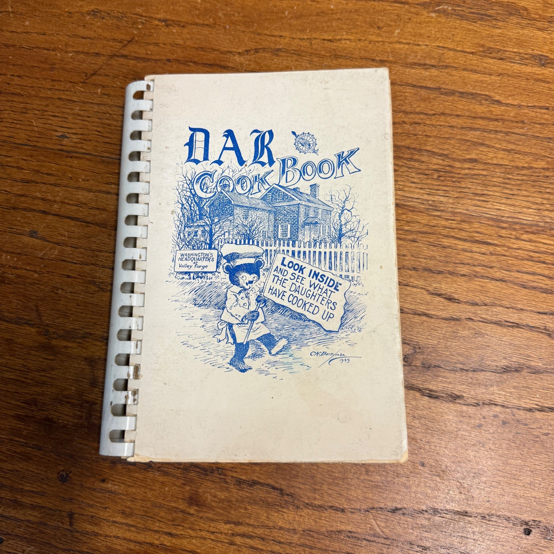 DAR Cook Book 1949 Spiral Vintage Cookbook Daughters of the American Revolution