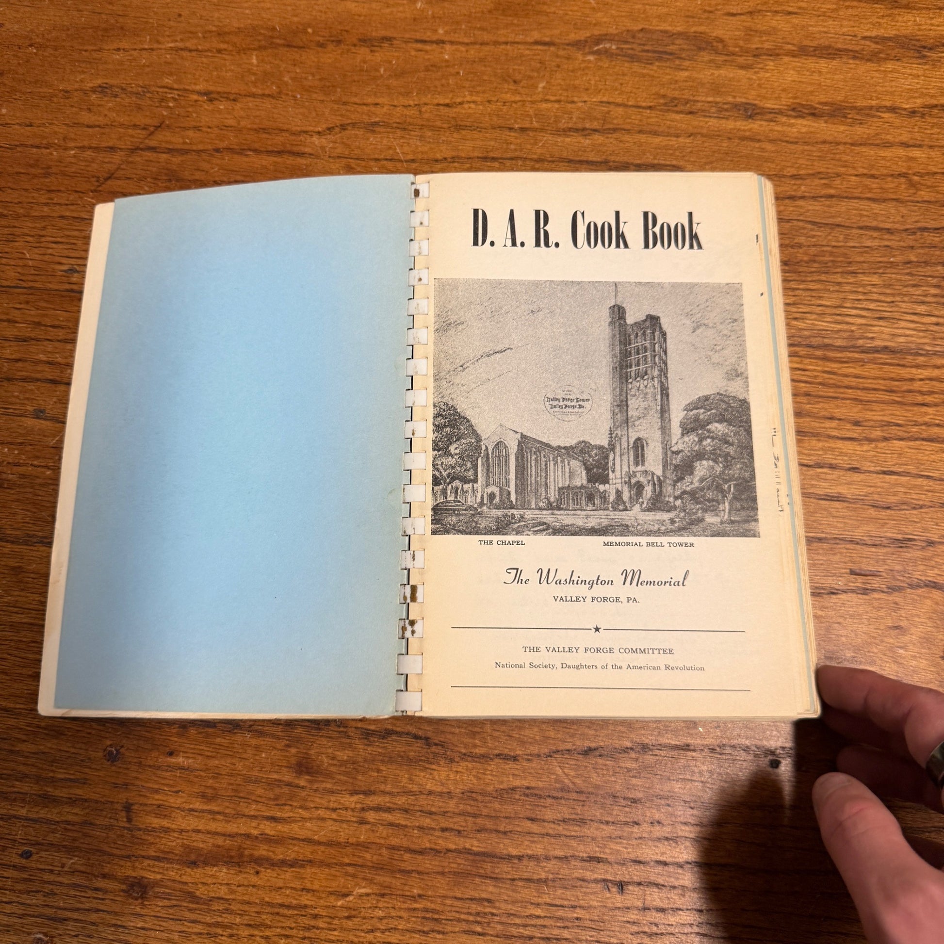 DAR Cook Book 1949 Spiral Vintage Cookbook Daughters of the American Revolution