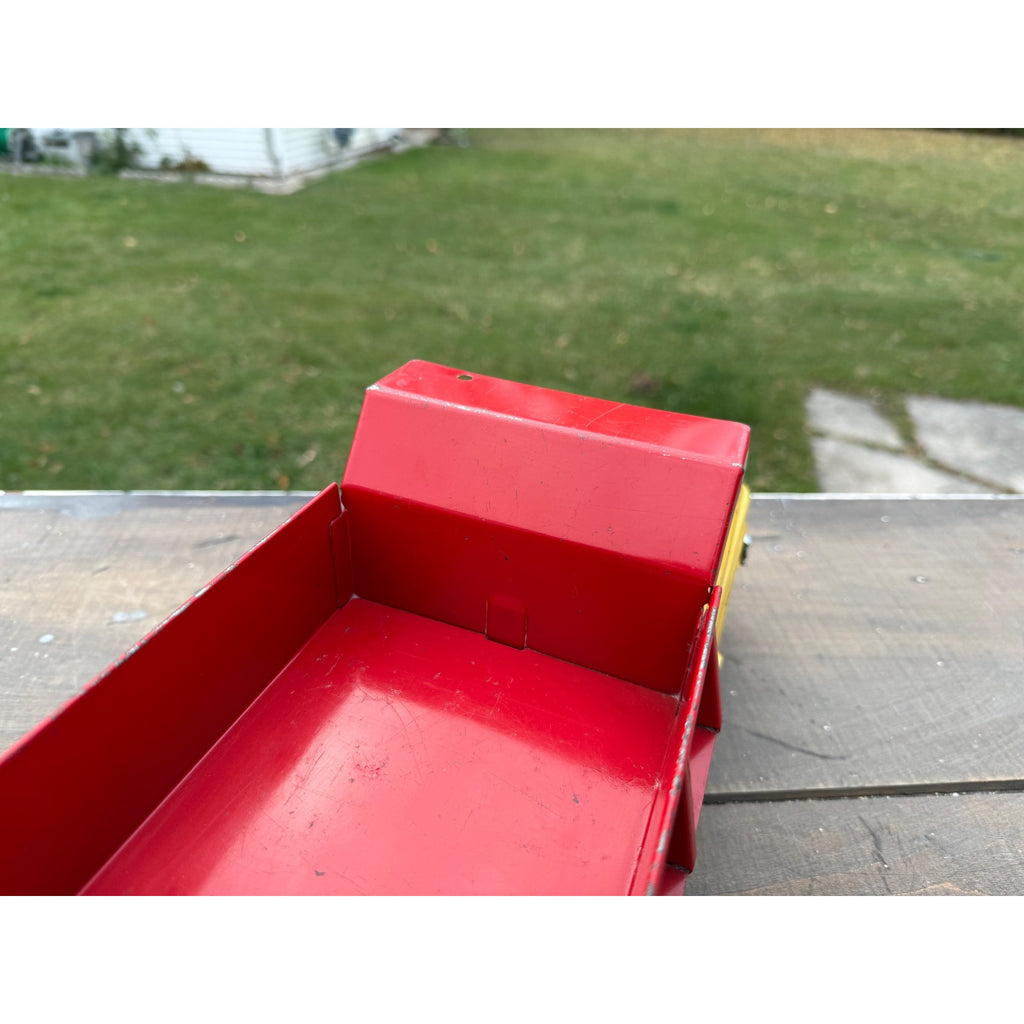 Vintage Tonka Dump Truck Yellow & Red Pressed Steel Toy