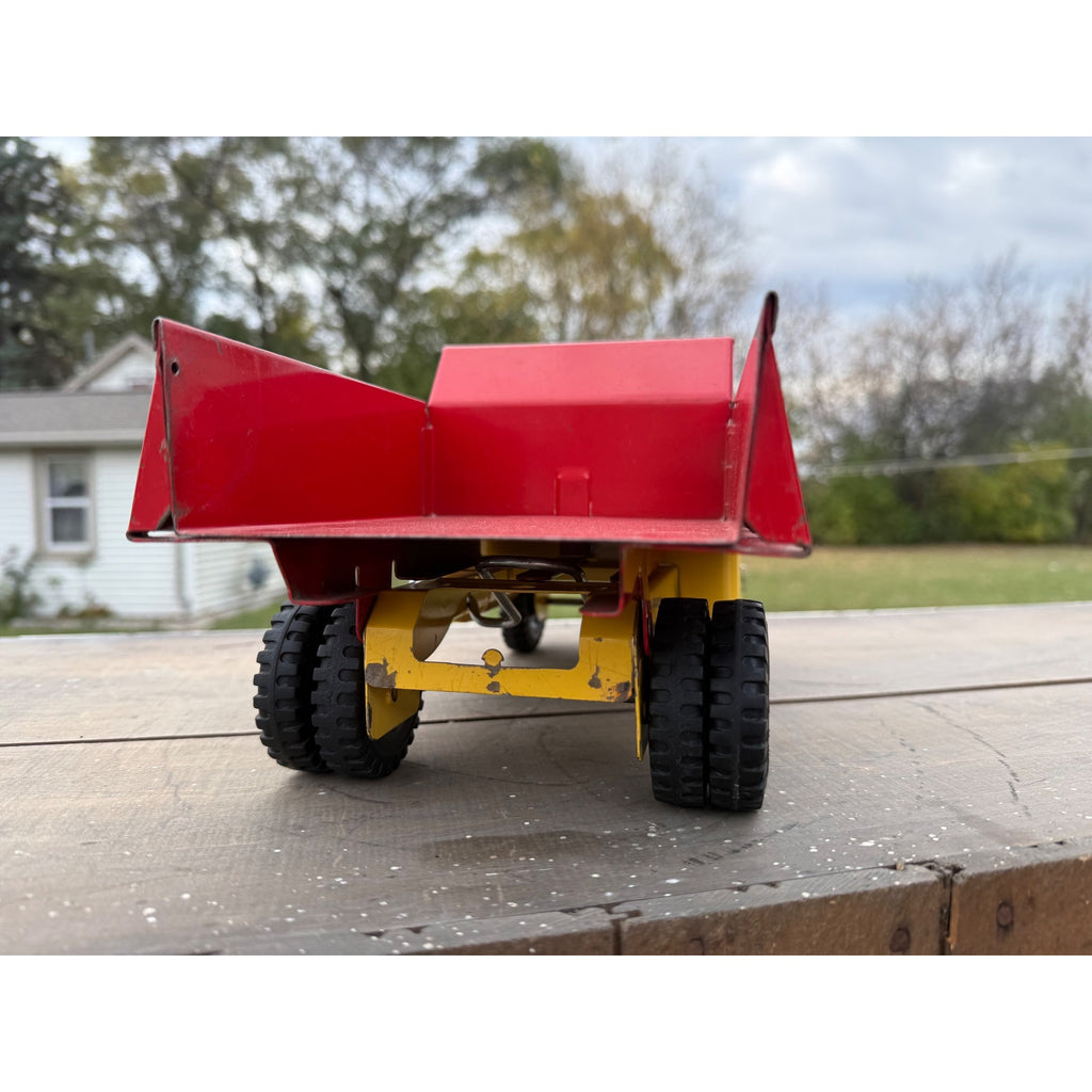 Vintage Tonka Dump Truck Yellow & Red Pressed Steel Toy