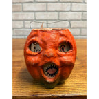 Vintage Halloween Paper Mache Jack O' Lantern JOL Choir Boy 4.5"