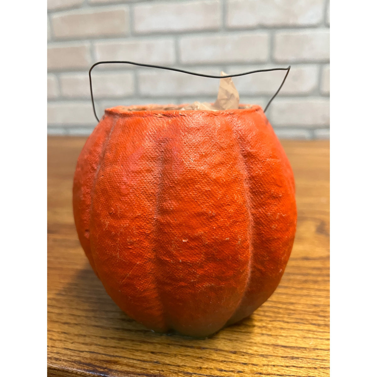 Vintage Halloween Paper Mache Jack O' Lantern JOL Choir Boy 4.5"