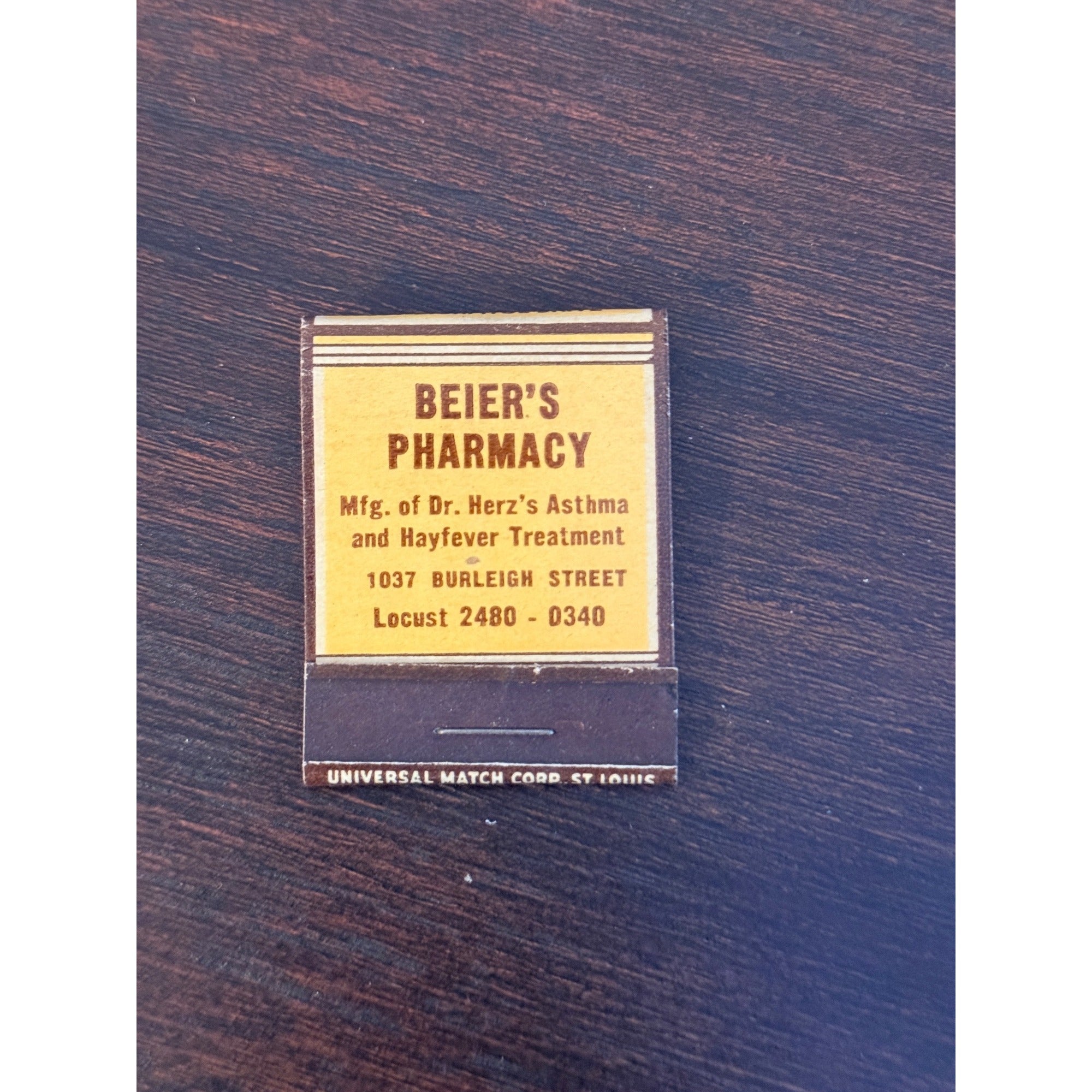 Vintage Bendfelt Ice Cream Milwaukee UNSTRUCK Matchbook Advertising Wis WI