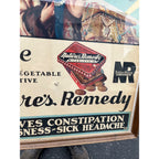 Vintage Art Deco Nature's Remedy Laxatives Advertising Sign Poster 1940s