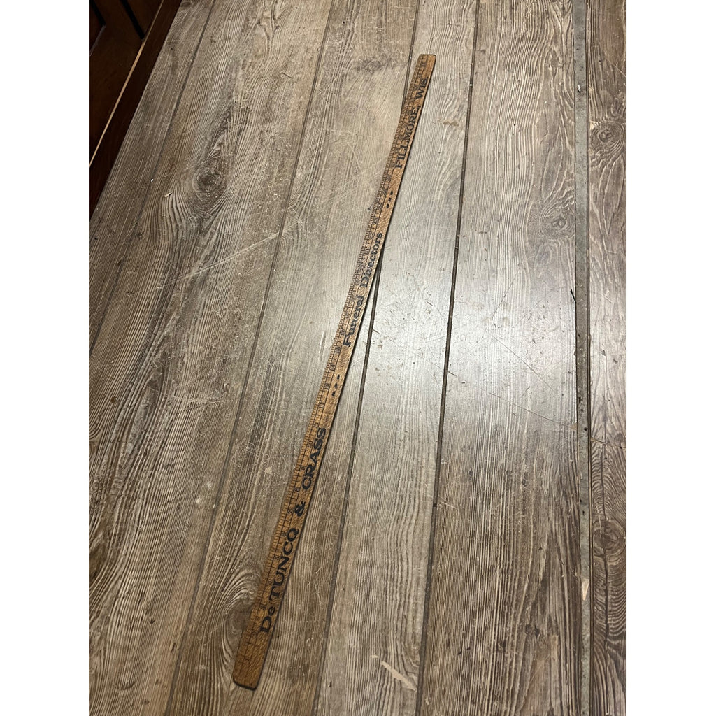 Vintage Fillmore Wisconsin Funeral Directors Advertising Yardstick De Tuncq & Crass