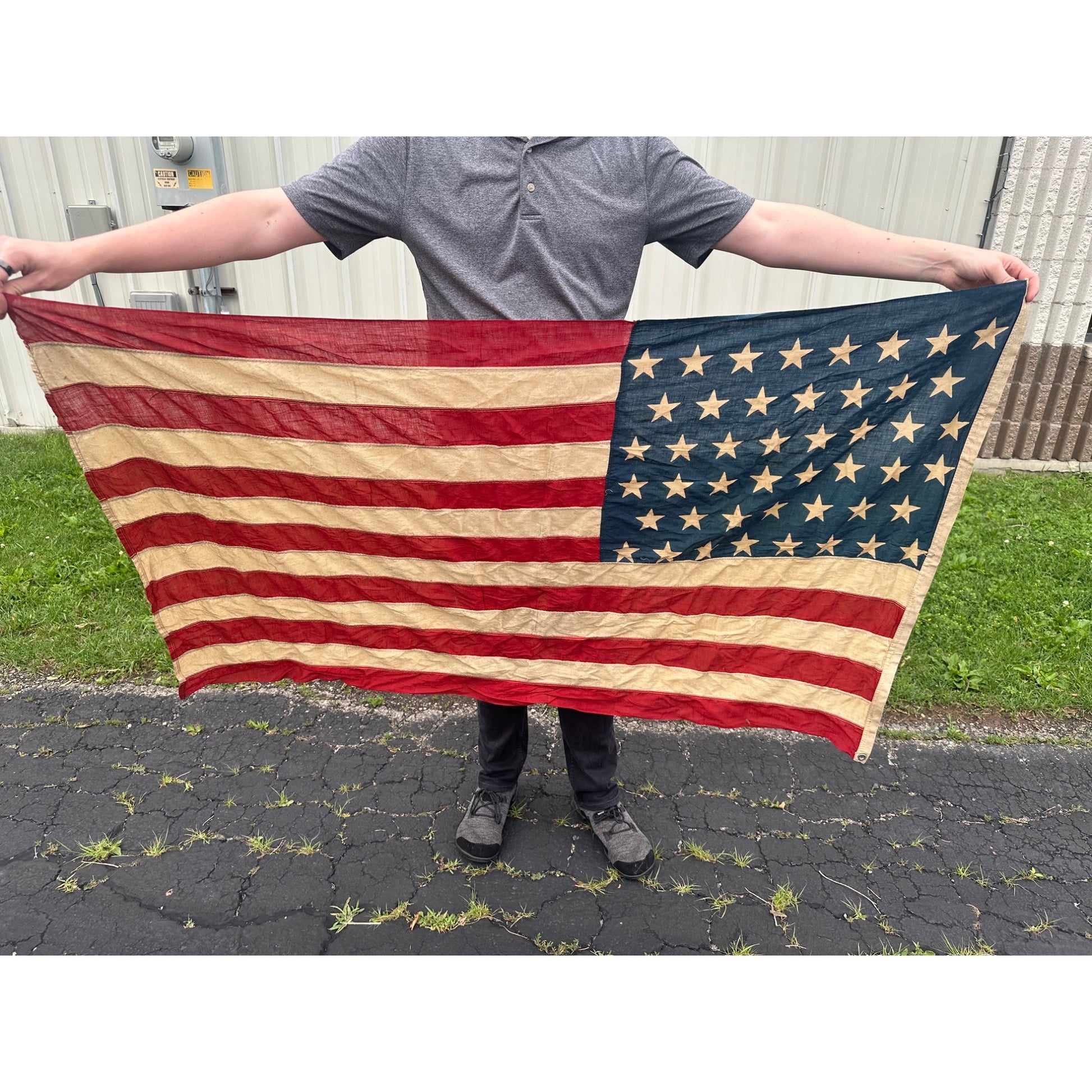 Original 46-Star American Flag (1907-1912) Oklahoma Cloth 55" x 35"