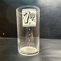 Vintage 7up Measure Dots White ACL Soda Fountain Glass Drinking Cup