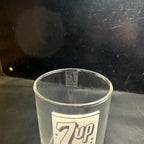 Vintage 7up Measure Dots White ACL Soda Fountain Glass Drinking Cup