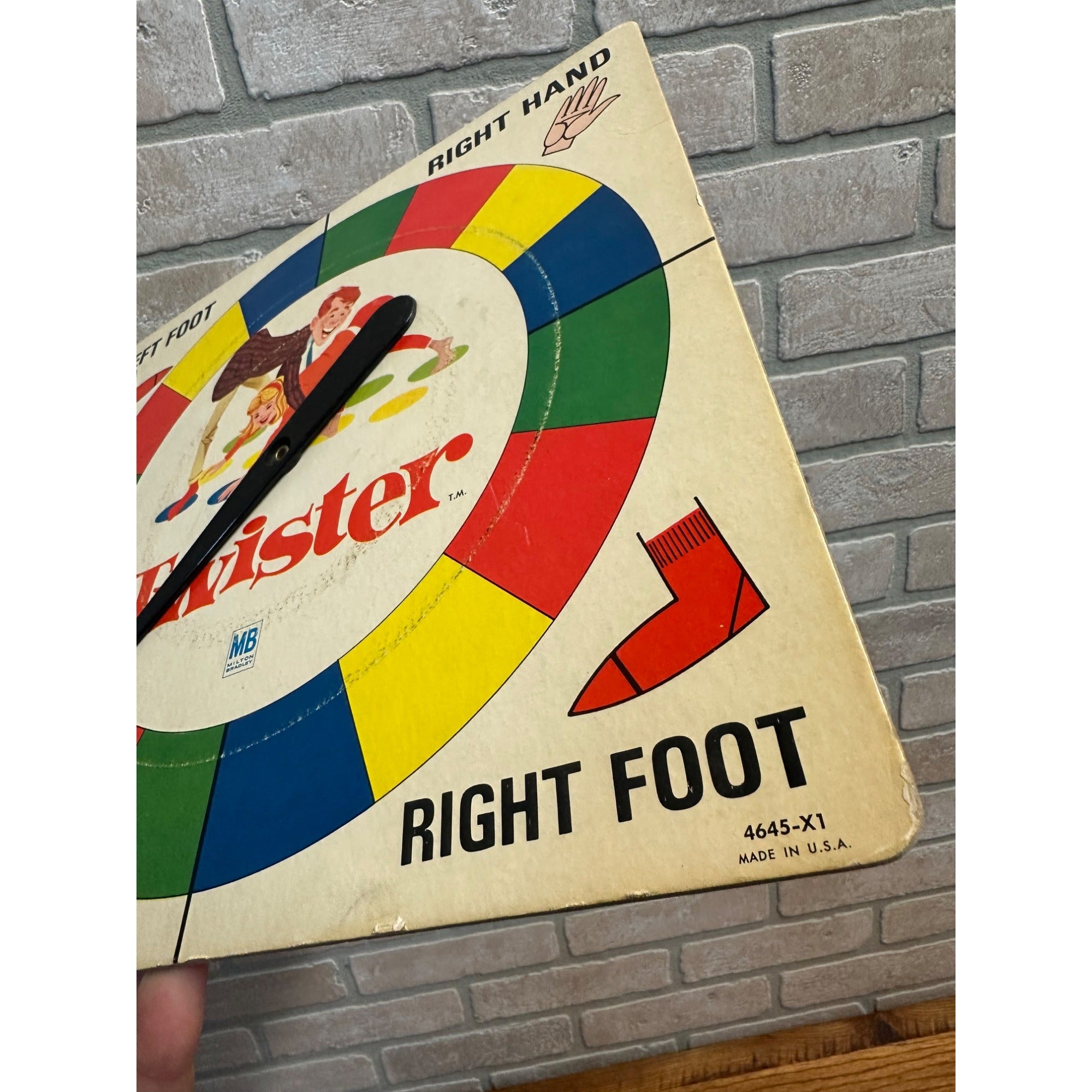 Vintage Twister Game 1966 Milton Bradley Replacement Spinner Board Only
