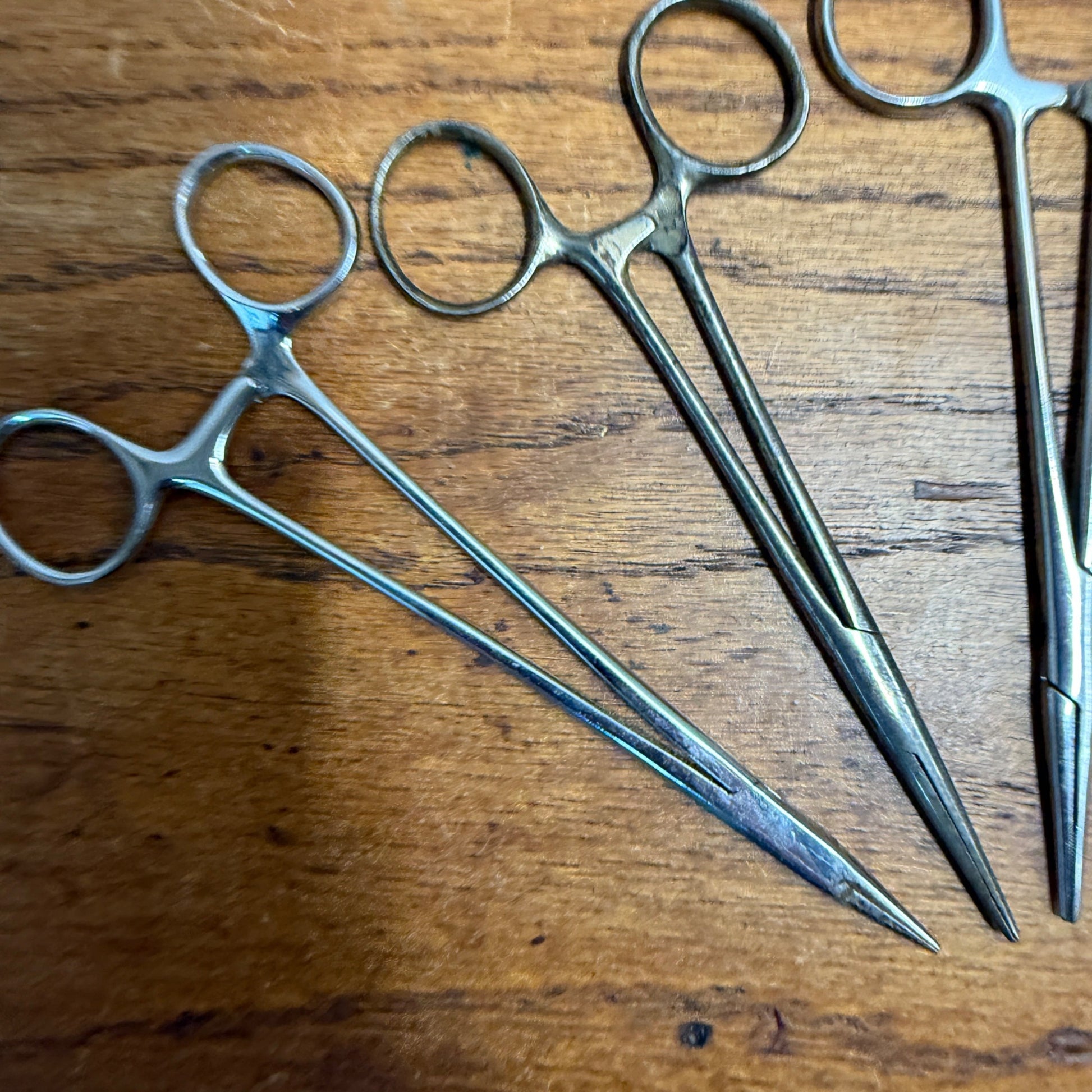 Vintage Lot (5) Medical Tissue Clamps Instruments Windsor Krome Klein ++