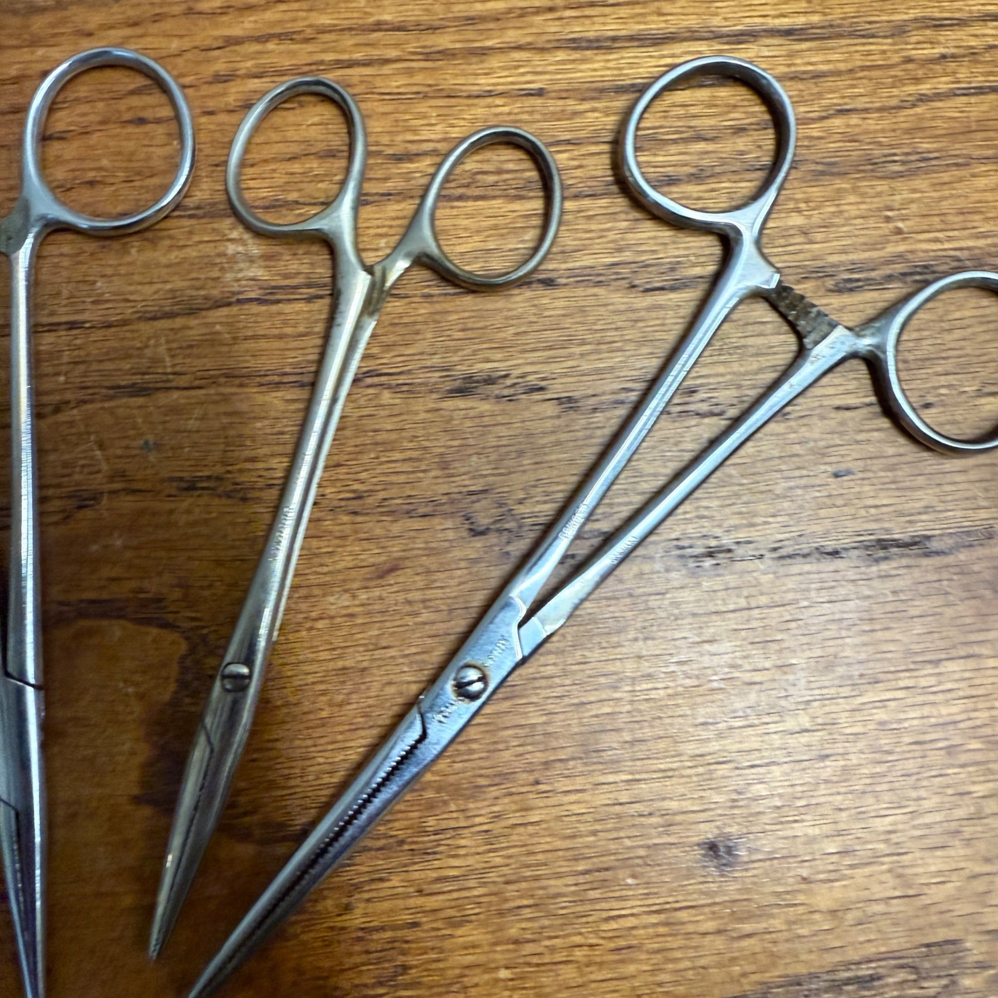 Vintage Lot (5) Medical Tissue Clamps Instruments Windsor Krome Klein ++