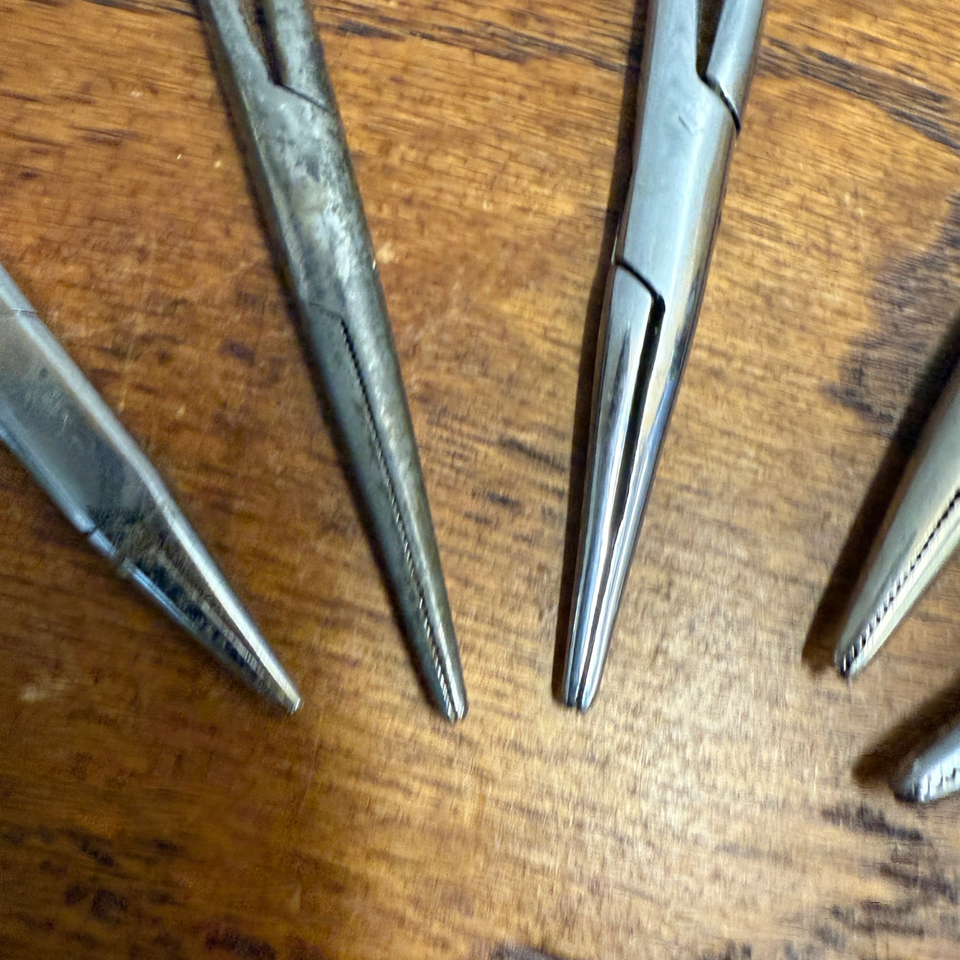 Vintage Lot (5) Medical Tissue Clamps Instruments Windsor Krome Klein ++