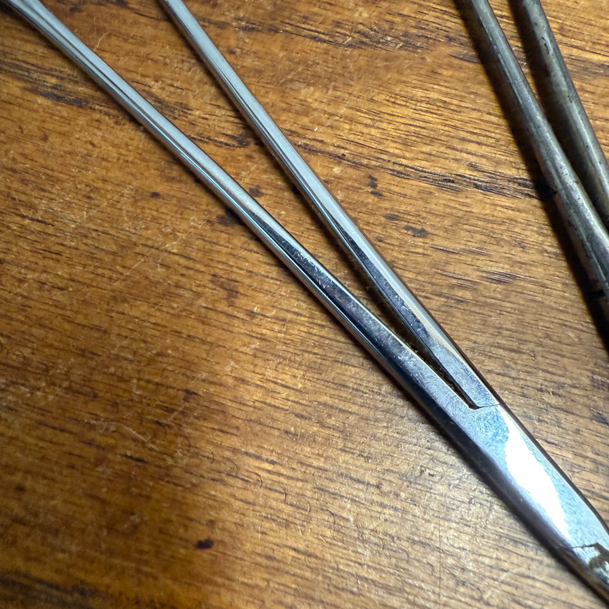 Vintage Lot (5) Medical Tissue Clamps Instruments Windsor Krome Klein ++