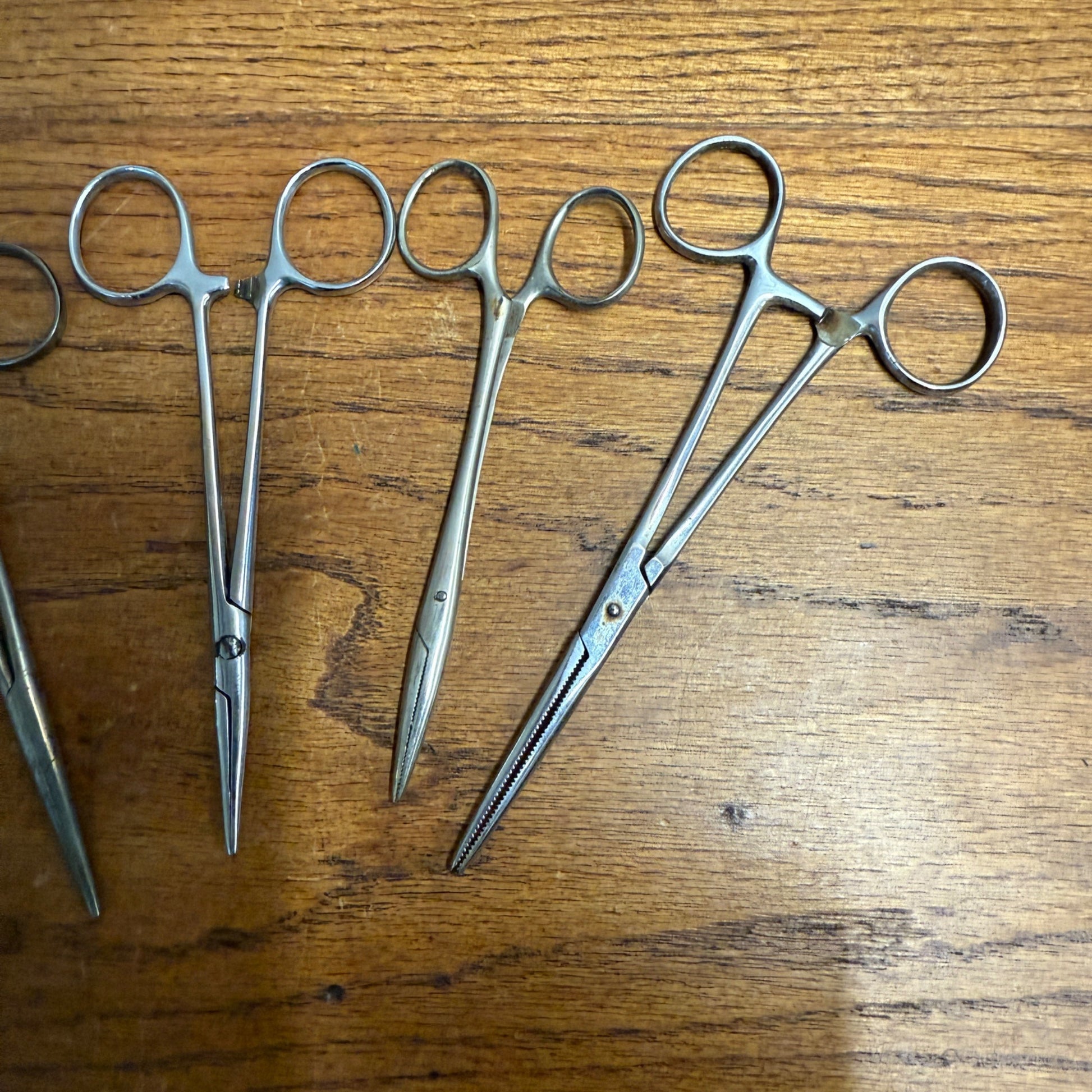 Vintage Lot (5) Medical Tissue Clamps Instruments Windsor Krome Klein ++