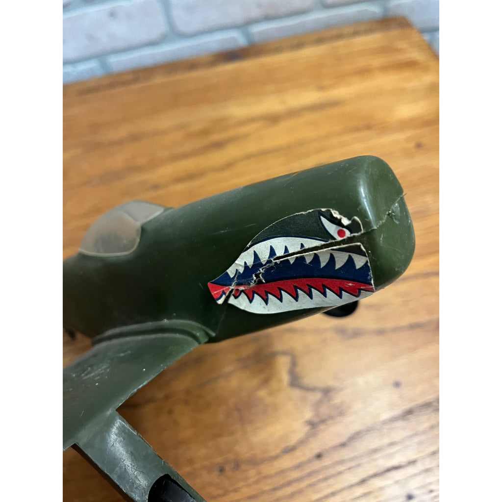 Vintage WWII Plastic P-51 Mustang Airplane US Army Green P51 - Gay Toys Inc.