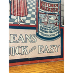 Vintage 1940s Kitchen Klenzer Polish Advertising Store Display Easelback Sign