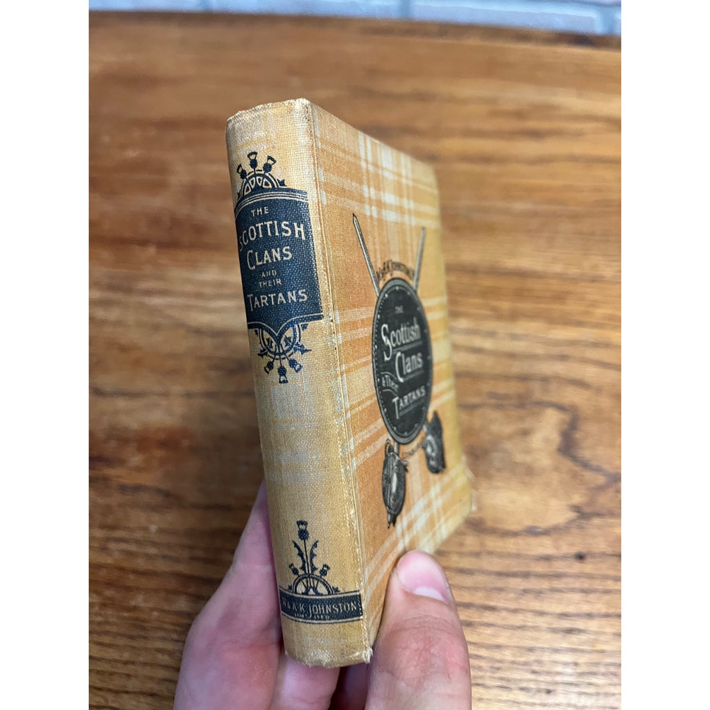 1929 The Scottish Clans and Their Tartans Hardcover Book Antique Vintage Miniature Volume Edinburgh