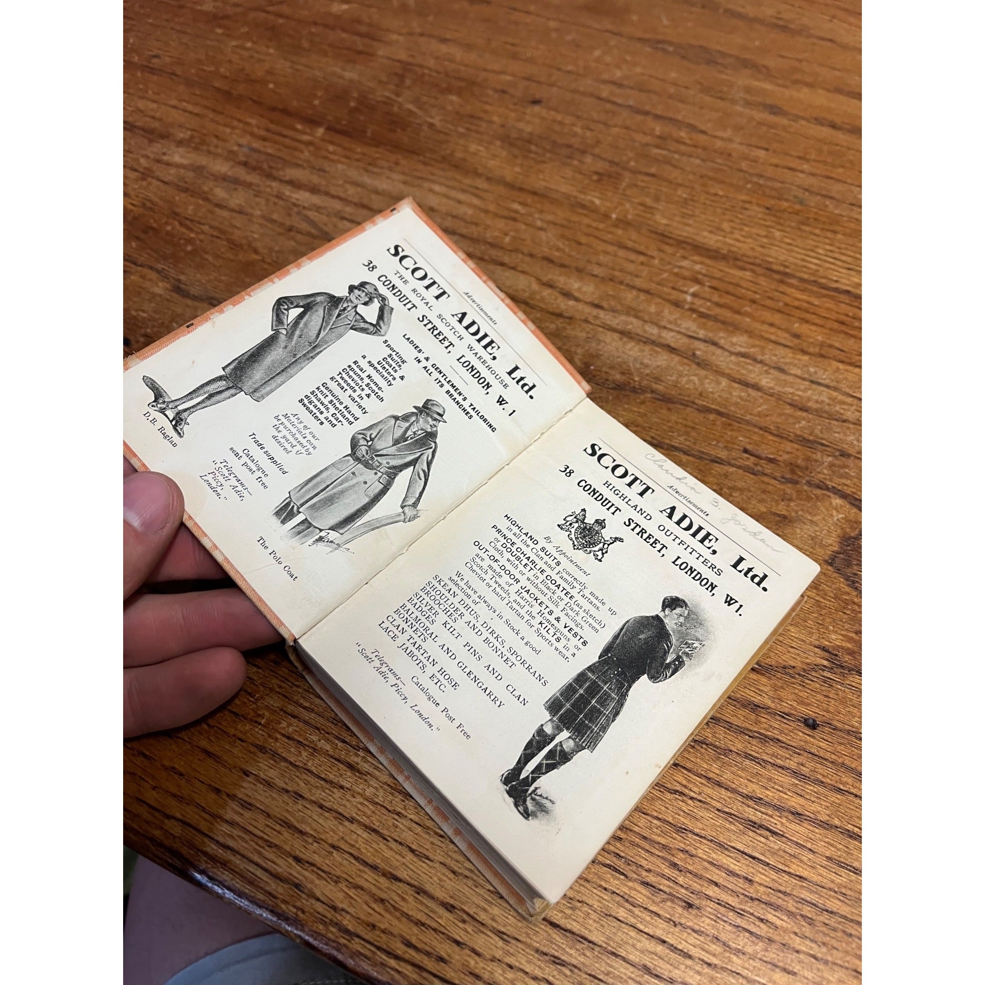 1929 The Scottish Clans and Their Tartans Hardcover Book Antique Vintage Miniature Volume Edinburgh