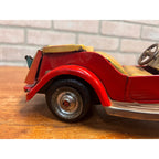 Vintage Tin Bandai Japan Friction British MG Roadster Red 1960s