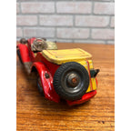 Vintage Tin Bandai Japan Friction British MG Roadster Red 1960s