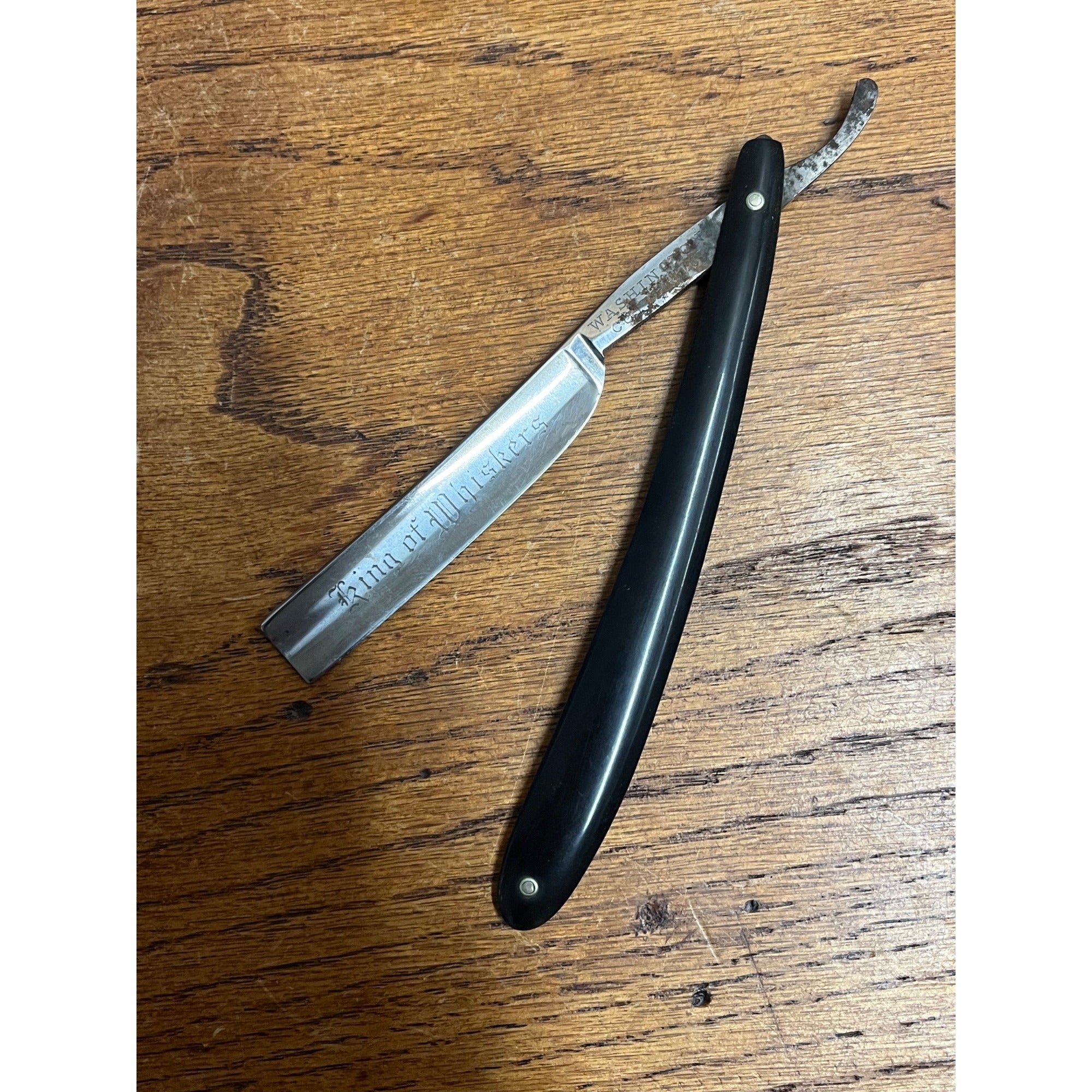 Vintage Antique Straight Razor Washington Cutlery King Of Whiskers Germany