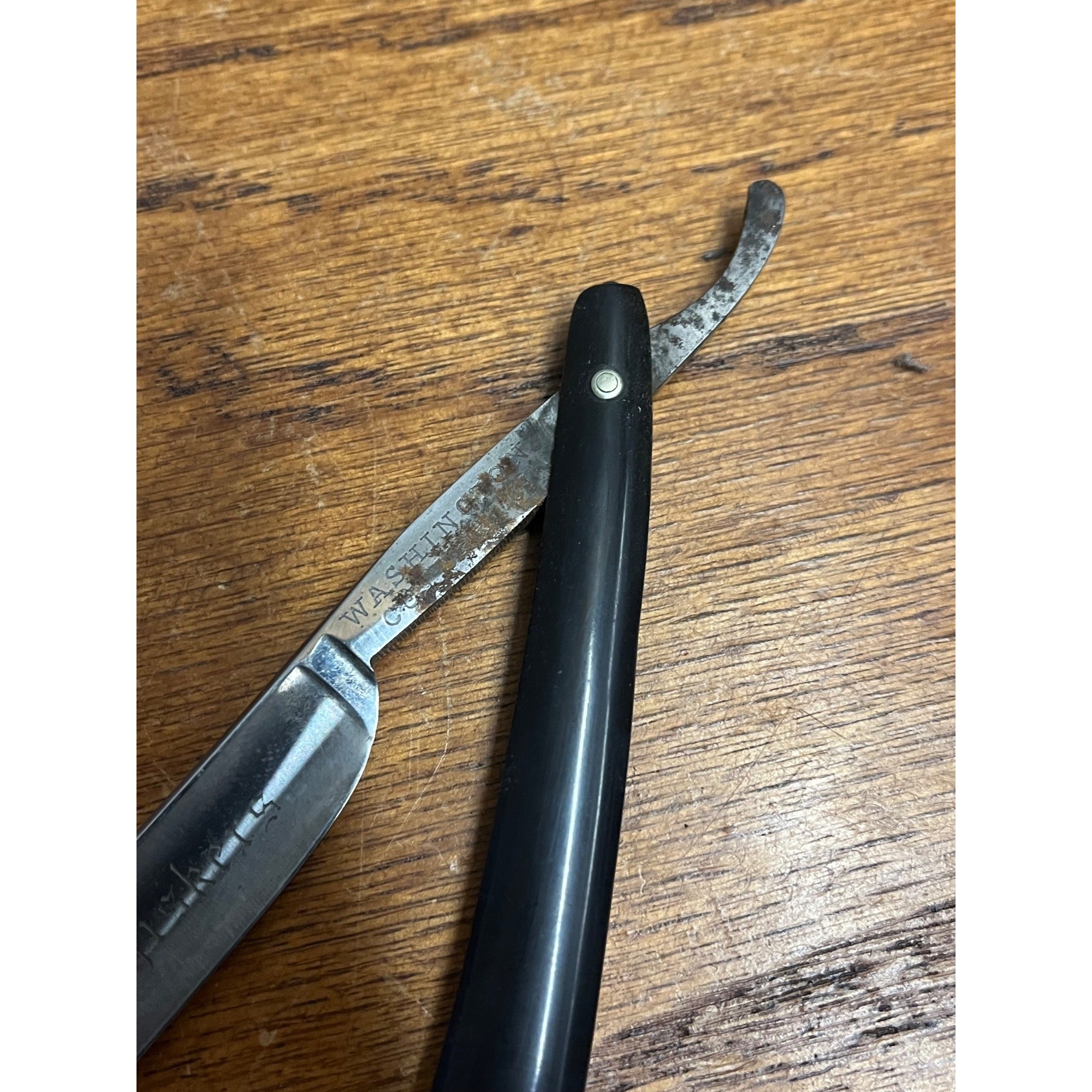 Vintage Antique Straight Razor Washington Cutlery King Of Whiskers Germany