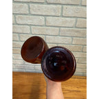 Vintage Mrs Buttersworth Maple Syrup Amber Glass Bottles Lot (2) 10"